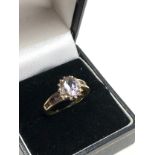 9ct gold sapphire & diamond ring weight 3g