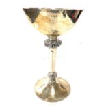 Large Antique Arts and Crafts Irish silver Chalice by Wakely and Wheeler Hallmarks for Dublin 1922