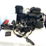 Large selection of cameras and camera equipment, to include Nikon, Prakticar, Soligor etc