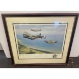 Lest ye Forget signed framed print by Robert Tomlin measures approx 28 inches by 24 inches