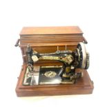 Vintage cased singer sewing machine