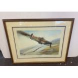 Battle of Britain VC print by Robert Taylor signed measures approx 27 inches by 21 inches
