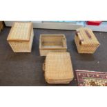 Selection of wicker baskets