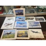 Selection of assorted spitfire prints, some signed