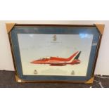 Limited edition signed print the red arrows Hawk T.1a XX253 the royal air force aerobatic team 288/