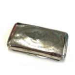 Antique Dutch silver snuff box, 19th century approximate weight 2 ounces