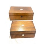 Vintage wooden jewellery and writing box