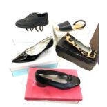 Selection of boxed ladies shoes, assorted styles and sizes