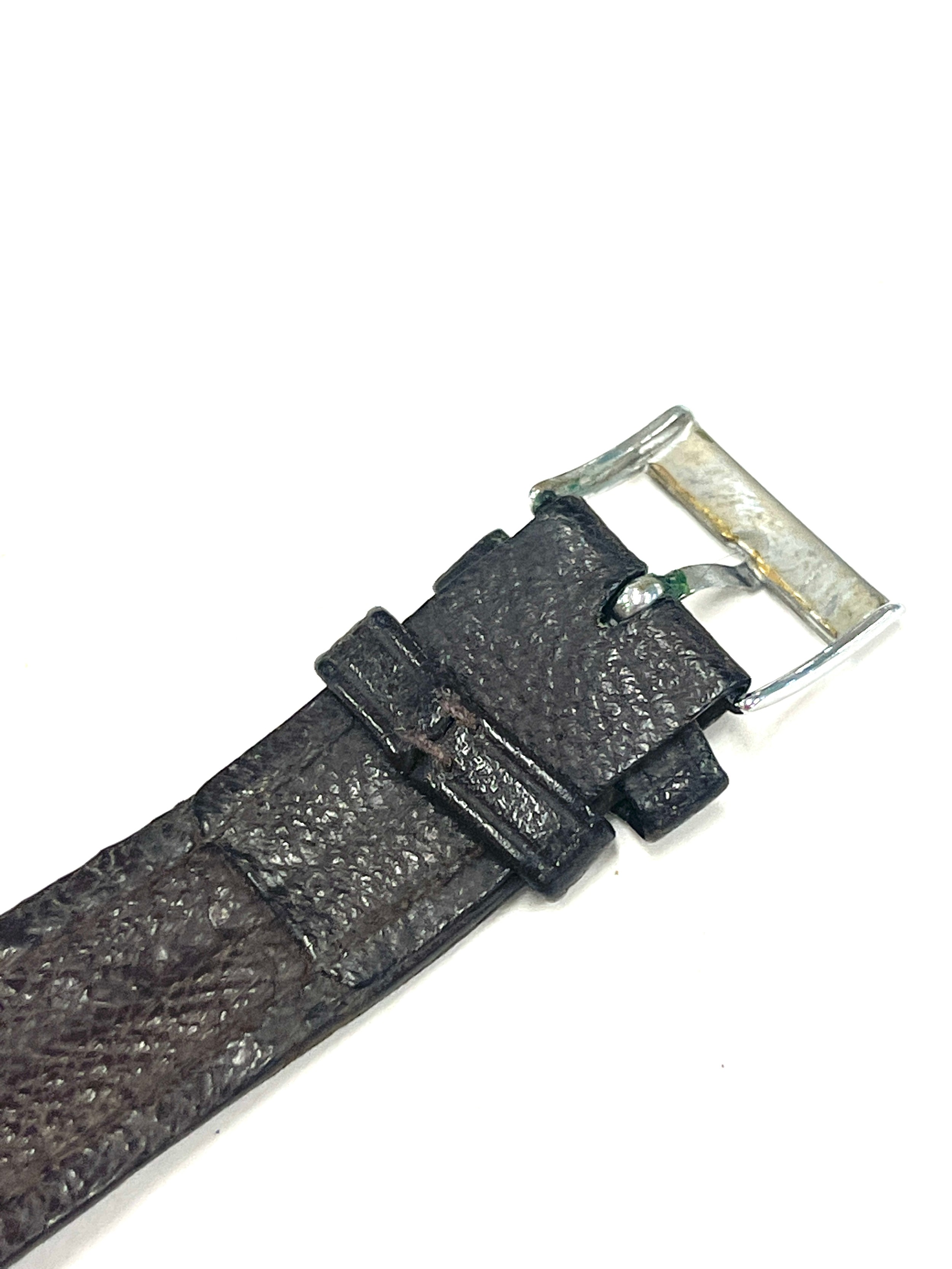 WW2 dirty dozen Jaeger military wristwatch, winds and ticks but no warranty given - Image 5 of 5