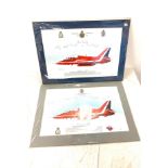 2 Hawk T1A XX266 The Royal air force aerobatic team - The Red Arrows limited edition prints includes