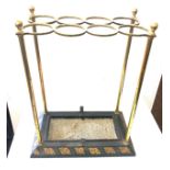 Vintage brass and cast iron umbrella and stick stand