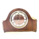 Vintage 3 Key hole mantel clock, untested with key and pendulum