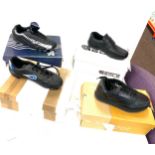 Selection of boxed mens shoes, assorted styles and sizes