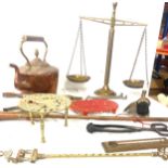 Selection of metalware includes brass ware etc