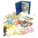 A large selection of trading cards includes 36 halo cards Umbreon, Charzard celebration 25th