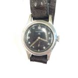 WW2 dirty dozen Jaeger military wristwatch, winds and ticks but no warranty given