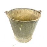 Vintage galvanised bucket, 12 inches tall
