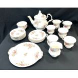 Royal Albert Moss Rose 22 piece Tea Set