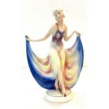 Art deco figurine 1930s factory mark to base approx 33 cm