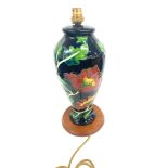 Moorcroft style standard lamp, without shade , working order