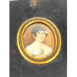 Antique Georgian portrait miniature of a lady