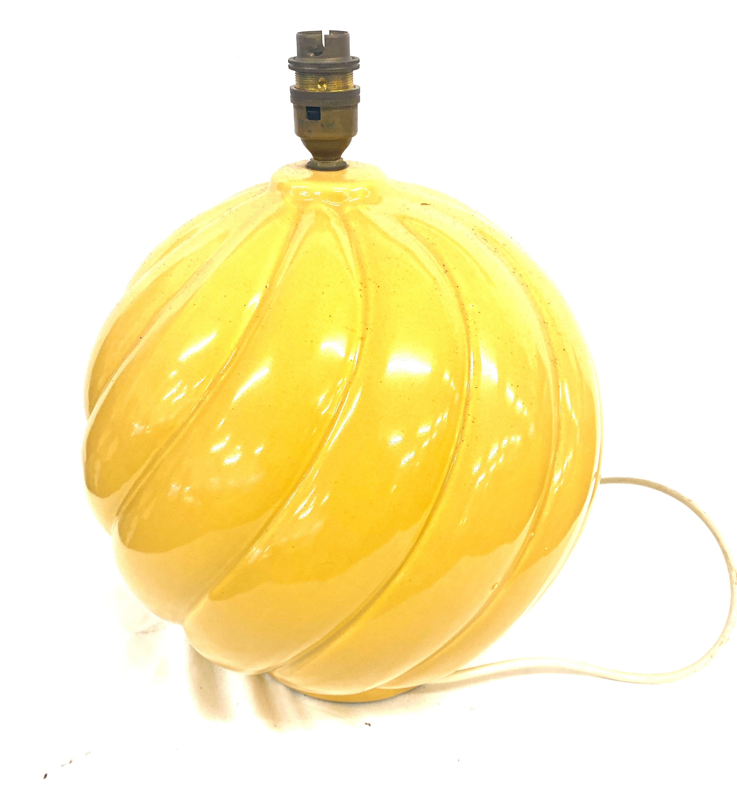 Decorative sphere design yellow standard lamp, no shade working order - Image 4 of 5