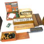 Selection vintage games to include dominos etc