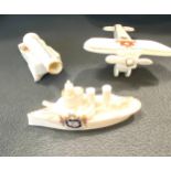 Crested corona china battle ship plus pearl arms mono plane crested and caladonian cannon crested