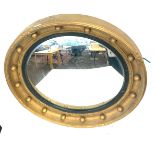 Circular convex mirror, approximate diameter 18.5 inches