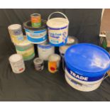Large selection of assorted paints