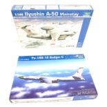 Aircraft models Trumpeter Tu-16k - 10 Badger C, IIyushin A-50 Mainstay models both boxed