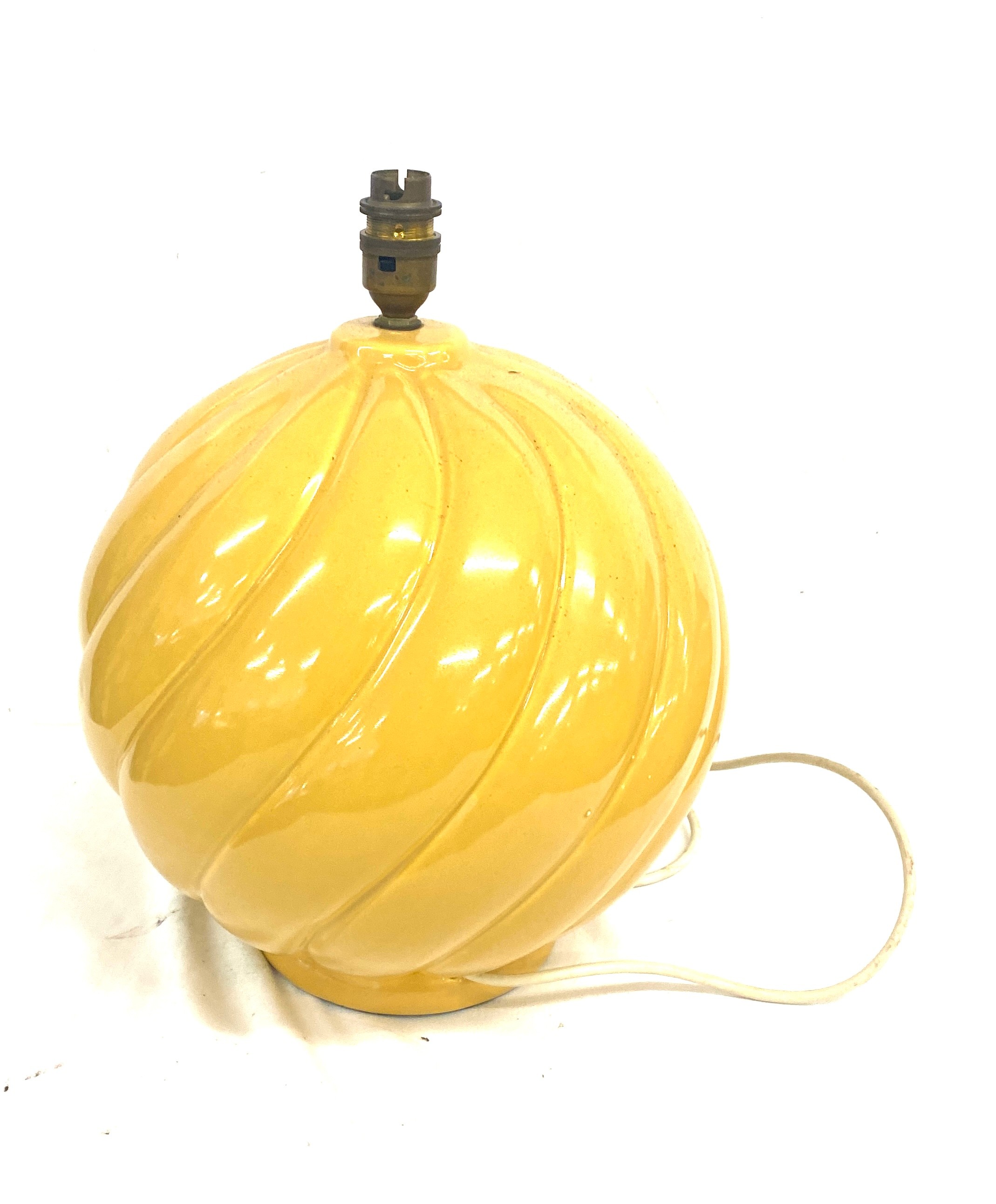 Decorative sphere design yellow standard lamp, no shade working order - Image 5 of 5