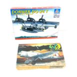 Aircraft model Italeri Dornier DO-24T No122, Heinkel HE170A boxed model No 7202