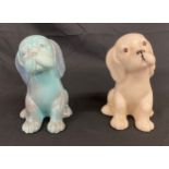Two Beswick dog 454 Lollopy seated dogs, over all good condition