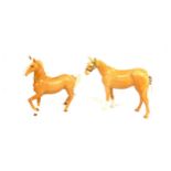 2 Beswick Palomino horses, over all good condition