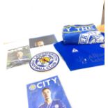 Selection of Leicester city Memorabilia includes shirt, towel etc