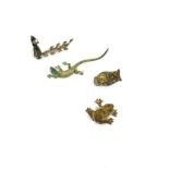 4 miniature cold painted bronzes, Austria circa 1900