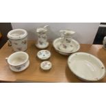 Decorative Jug and bowls, potty, soap dish, bucket etc