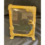 Vintage ornate brass lady picture frame, measures approx 10 inches by 7inches wide