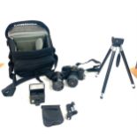 Cased miranda ZF-3 camera, with lense, case, tripod etc
