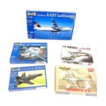 Selection of aircraft models to include Revell Airbus A320 Lufthansa, 04267, Revell 04000 Suchoj S-