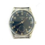 Gents universal Geneve wristwatch, possibly WW2 military, winder missing