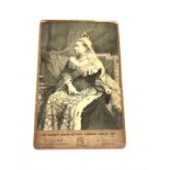 Antique cabinet card of Queen Victoria photo, approximate measurements: 6.5 x 4.5 inches