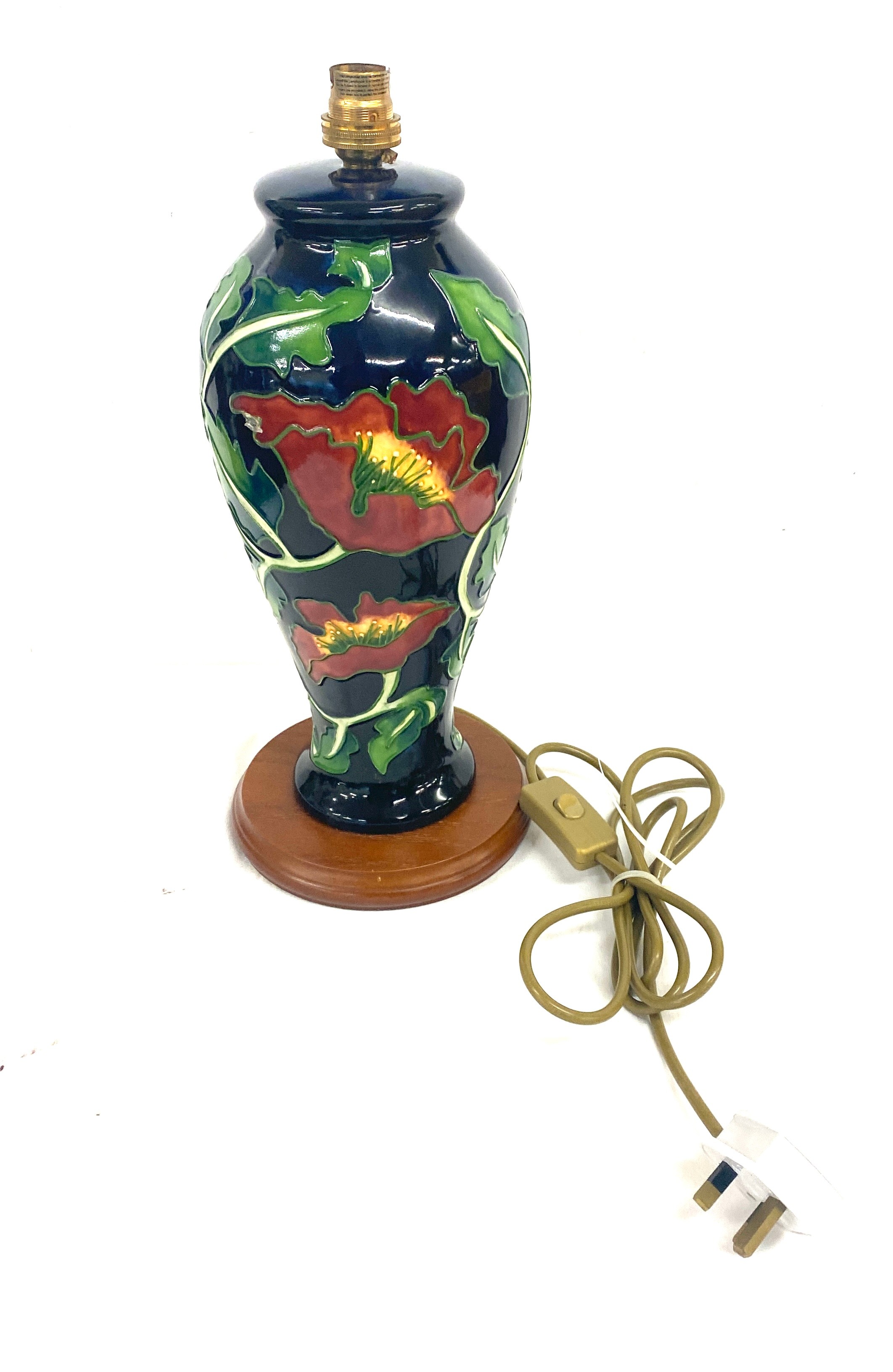 Moorcroft style standard lamp, without shade , working order - Image 3 of 3