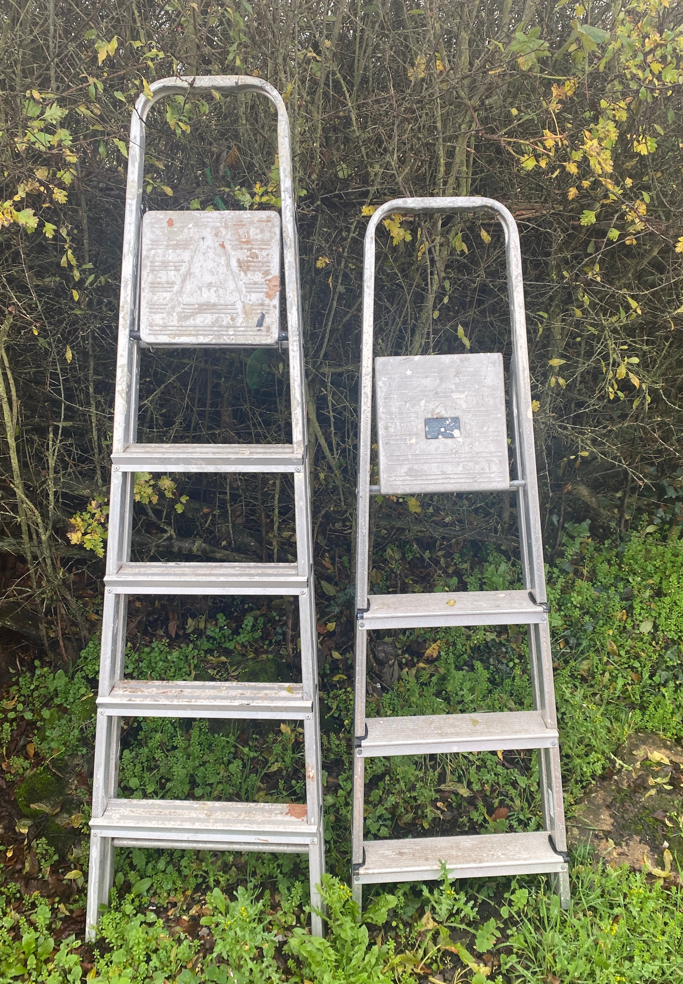 2 sets of aluminium step ladders