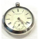 Silver pocket watch hallmark for Chester 1933- untested