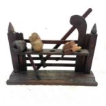 Antique pipe stand and pipes