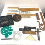 Selection of measuring and drawing instruments etc