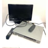 Freeview 15 inch HD TV with remote and a Philips DVD player with remote- in working order