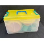 Boxed plastic picnic set